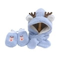 thumbnail image 2 of Kids Winter Knitted Hat Scarf Gloves Set with Warm Fleece Lined for Children Girls Boys of 3-6 Years…, 2 of 8