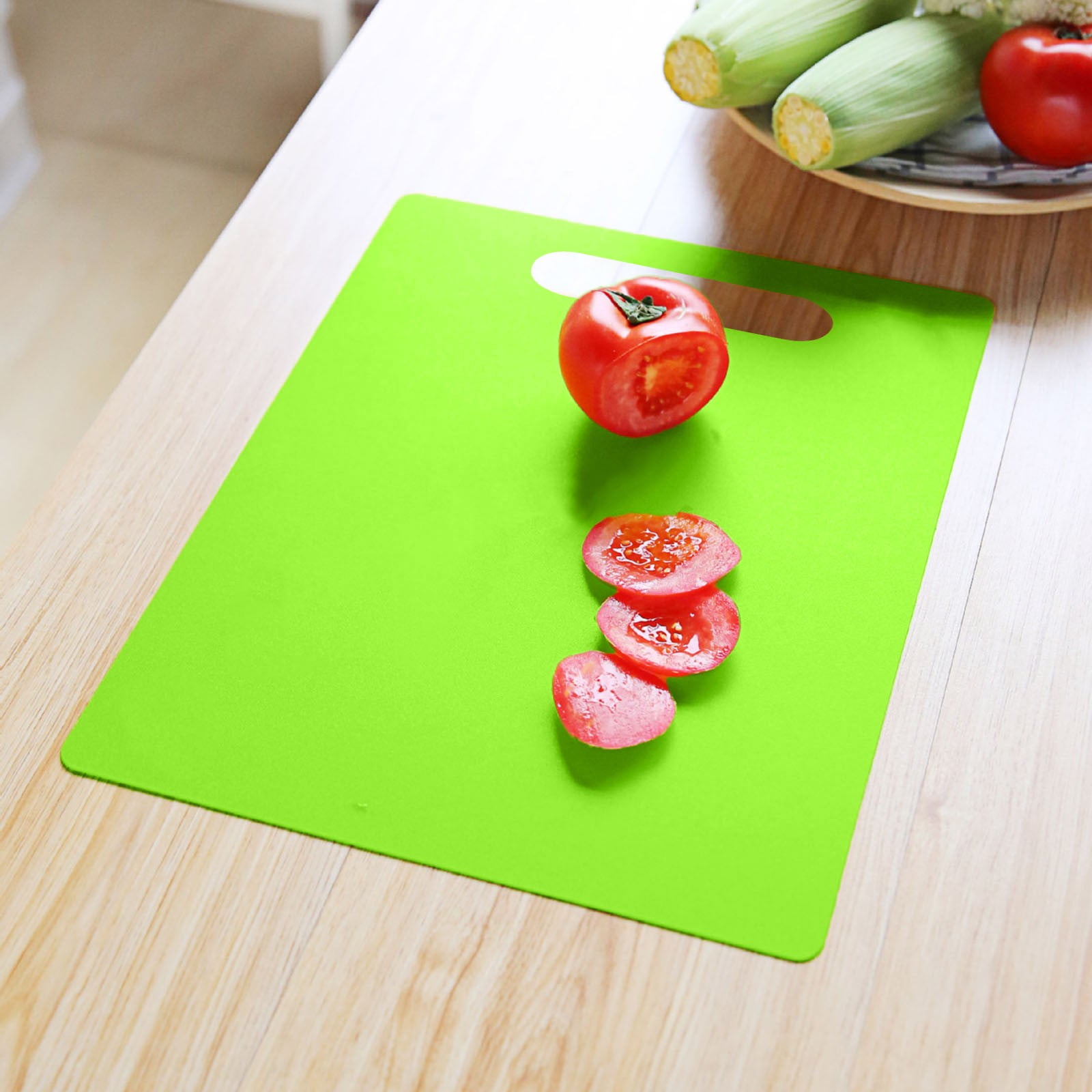 MRULIC Environmentally Friendly Color Plastic Non-Slip Cutting Board Kitche  Green 