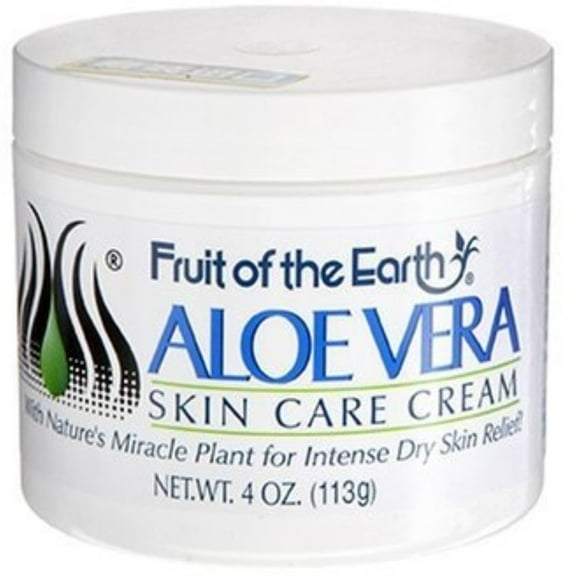 Fruit of the Earth Aloe Vera Cream 4 oz (Pack of 6)