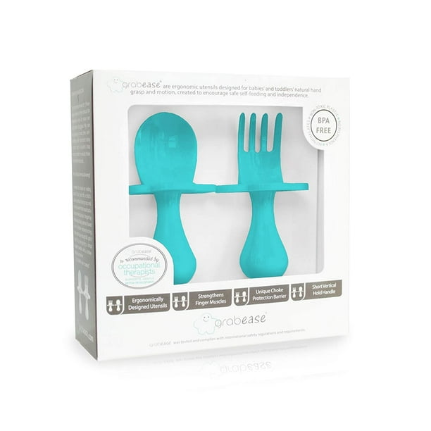 Utensilios de autoalimentacion para bebes y ninos pequenos G Grabease grabease