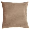 thumbnail image 1 of SARO 9036.BE18S 18 in. Square Poly Filled Pinsonic Velvet Throw Pillow - Beige, 1 of 1