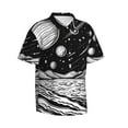 thumbnail image 2 of Daiia Cosmic Landscape Celestial Art Hawaiian Shirt for Men Gentle Cotton Regular Short Sleeve Casual-Small, 2 of 9