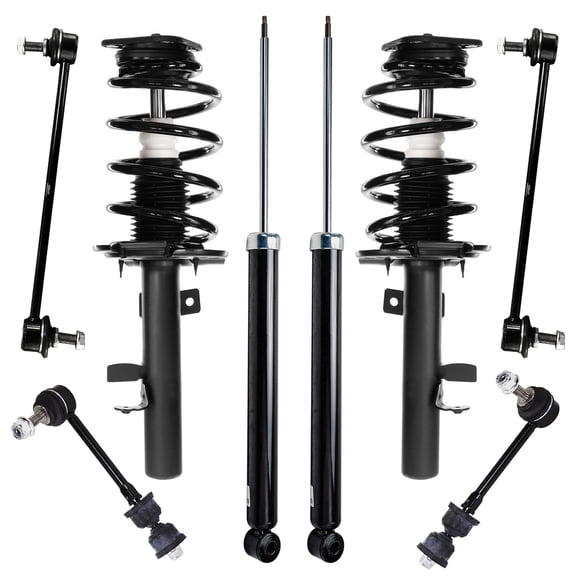 Detroit Axle - 8pc Suspension Kit for 2015-2019 Lincoln MKC, 2 Front Ready Struts 2 Rear Shock Absorbers 4 Front Rear Sway Bars 2016 2017 2018 Replacement