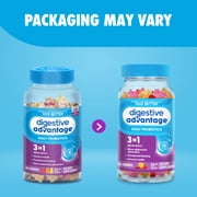 Digestive Advantage Daily Probiotic Gummies, Natural Fruit Flavors, Helps Protein Absorption, Supports Immune Health, Gut Health, 60 Gummies