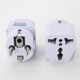 thumbnail image 2 of 10pc European Schuko Plug Adapter Type E/f Global Universal Travel Converter for Germany France Korea Russia Netherlands Denmark (White), 2 of 4