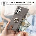 thumbnail image 3 of Wallet Case for Samsung Galaxy S25 Ultra/S25 Plus/S25, Shockproof Zipper Leather Phone Case, 3 of 14