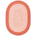 thumbnail image 2 of SAFAVIEH Braided Lars Geometric Reversible Area Rug, Red/Ivory, 5' x 7' Oval, 2 of 11
