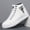 White, variant on [Stylish High Top Sneakers] Stylish, Walking, and Sports, All-Season Sneakers Comfortable, Fashionable 1 Pair Men's Casual High-Top Sneakers - Lace-Up with Black Logo, Ideal for Outdoor Activities