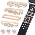 thumbnail image 1 of 7 Pcs Watch Band Decorative Ring Loops with Decorative Charms Studs for Silicone Watch Bands, 1 of 8