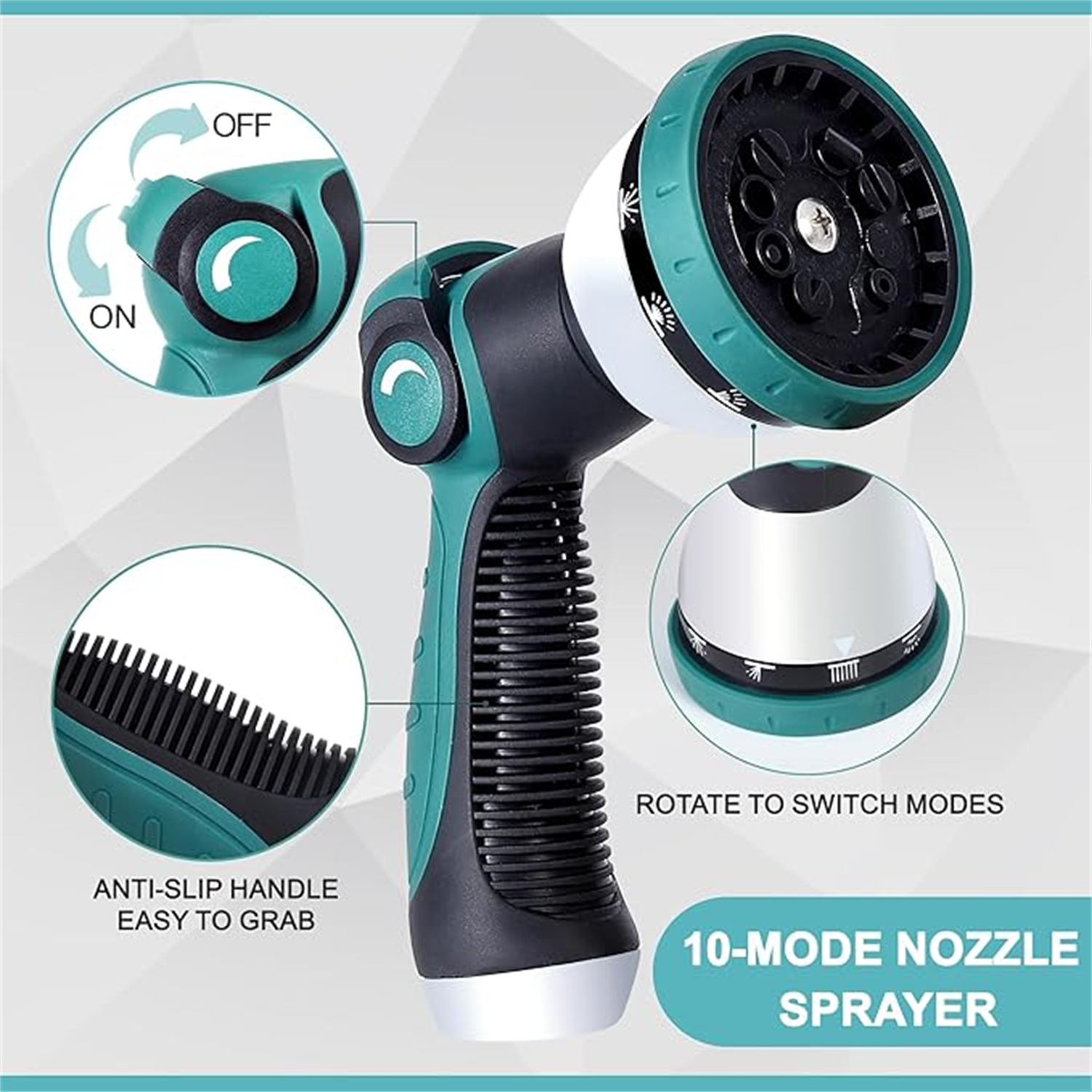 "75FT Garden Hose, 304 Stainless Steel Water Hose, Flexible with a 10-Mode Nozzle Sprayer, No Kink, Lightweight, Puncture Proof, I for Yard, Lawn, Outdoor, 5/8'' Outside Diameter "