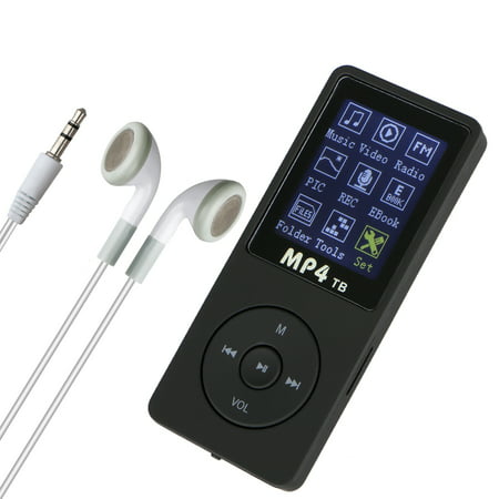 Portable MP3 Music MP4 Player with FM Radio Digital LCD Screen Support up to 32GB, Supports FM（87-108HZ) Ratio, Recording, TXT E-book and Pictures