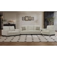 thumbnail image 1 of K-Living Rhea Snowflake Velvet Fabric 3 PCS Sofa Set in Beige Color(Sofa, Loveseat and a Chair), 1 of 5