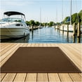 thumbnail image 4 of 2'x12' Soft and Durable Interlace Indoor - Outdoor Area Rugs Lightweight and Flexible for Easy Cleaning and Transport (Color: Mocha), 4 of 7
