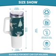thumbnail image 3 of Deers Pines Trees Snow 40 oz Tumbler with Handle Insulated&nbsp;Travel Mug&nbsp;Lid Straw Leak Proof Steel Vacuum Water Bottles Glasses Fits in Car Cup Holder, 3 of 7