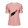 thumbnail image 4 of Blusas de Manga Corta para las Mujeres, Blusa de Camiseta Suelta Casual Hecha de Tela Cómoda para Todo el Uso Diario de Temporada, Blusas para las Mujeres Casual, 4 of 8