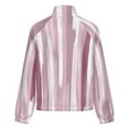 thumbnail image 6 of Jackets for Women Winter Coat Jackets Flannel Stand Collar Jacket(Pink Brushstrokes Abstract Texture Art,Size:S-4XL), 6 of 7