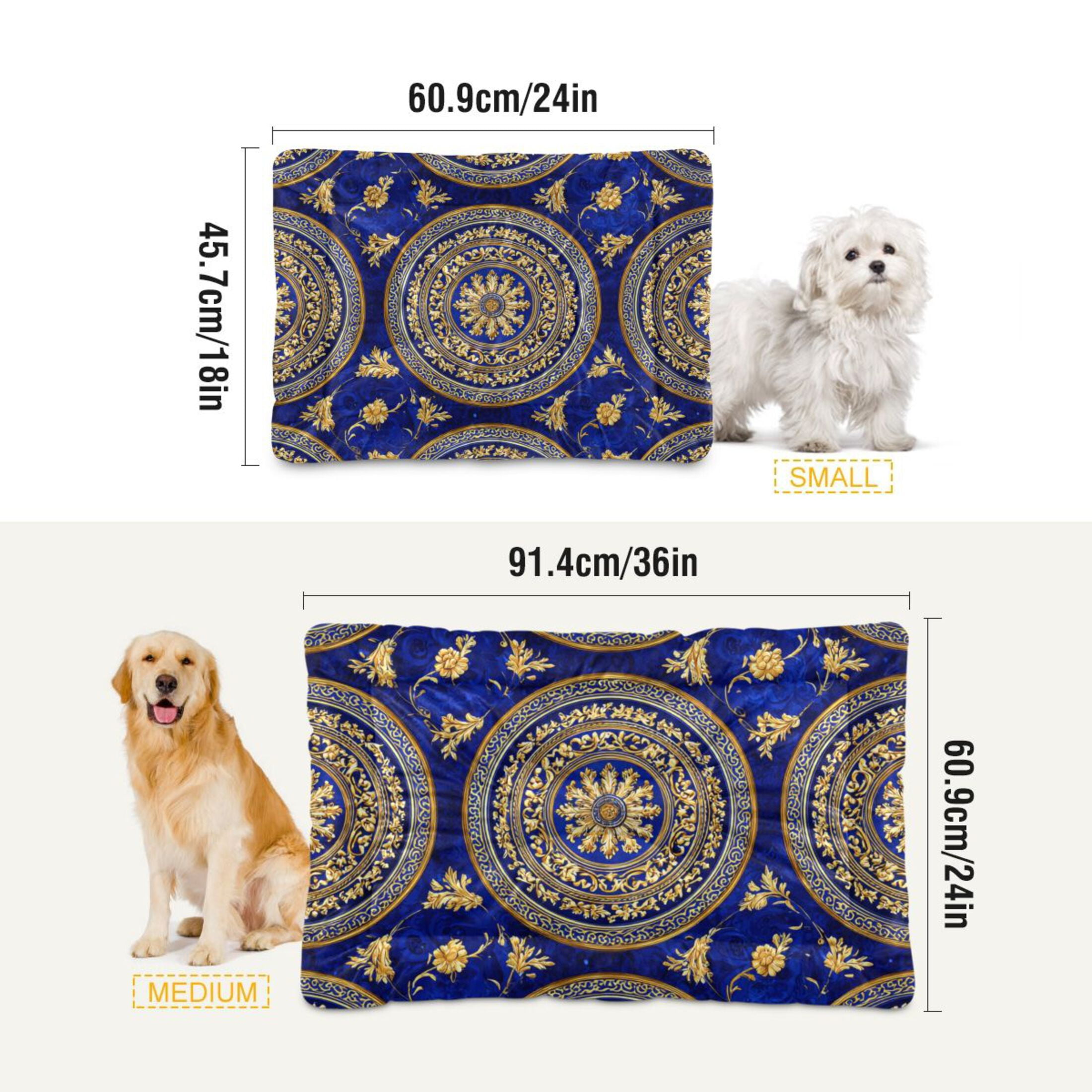 Cozy Mat Pet Bed Indoor Outdoor Warm Soft For Cat Dog Puppy(S/M) Royal Blue Background