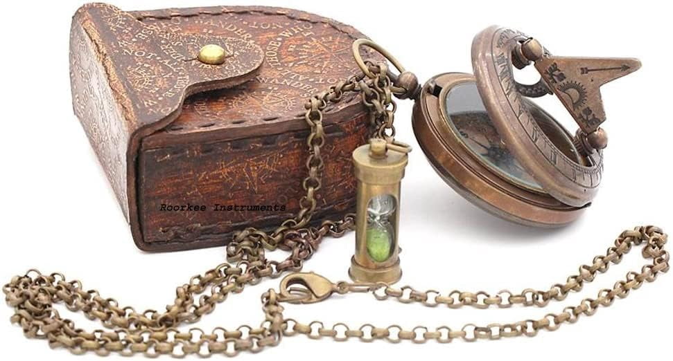 Maritime treasures Antique Nautical Vintage Directional Magnetic Compass Go Confidently in The Direction of Your Dreams Thoreau's Quote Compass W/Case by DOLLOND LONDON1920