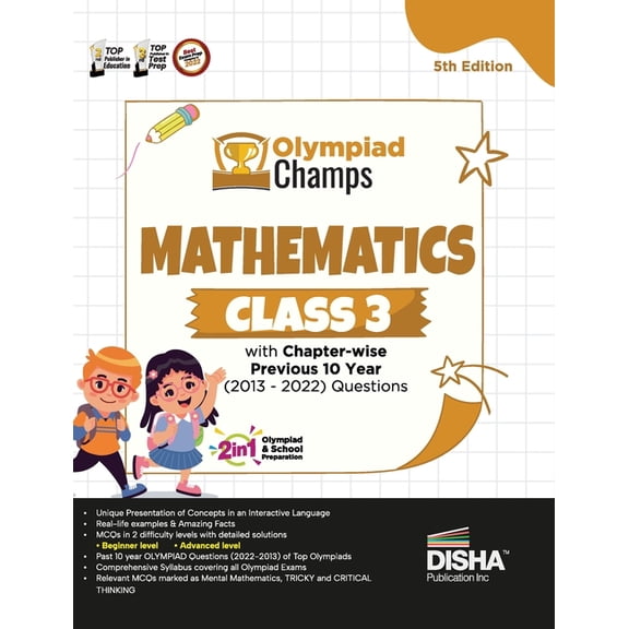 Olympiad Champs Mathematics Class 3 with Chapter-wise Previous 10 Year (2013 - 2022) Questions 5th Edition Complete Prep, (Paperback)