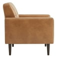 thumbnail image 6 of CHITA Mid-Century Sofas Furniture 32.3''W Faux Leather Single Sofa Couch Sets for Living Room Apartment, Cognac Brown, 6 of 7