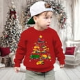 thumbnail image 2 of PMVFHDE Chandail à Capuchon et Chandails en Molleton pour Filles, Sweat à Manches Longues Imprimé de Noël pour Enfants, Automne et Hiver, Rouge, 5-6 Ans, 2 of 4