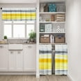 thumbnail image 2 of Xsinufn Yellow Grey White Kitchen Curtains Stripes Window Curtains and Valances Set of 3, Abstract Painting Art Short Tier Curtain for Kitchen, Modern Small Kitchen Decor, 2 of 5