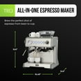thumbnail image 2 of TRU All-in-One Espresso Maker with Grinder & Steam Wand - Premium Espresso Machine with Built-In Coffee Grinder - 15 Bar Pressure Pump - Adjustable Steam Controls & Cup Warmer, 2 of 7