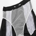 thumbnail image 4 of Bañador para hombre, fibra de poliéster de color puro, cintura elástica de secado rápido, traje de baño transpirable para hombre para surf en la playa, negro L, 4 of 8
