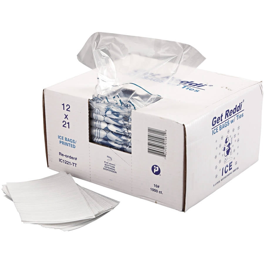 Inteplast Group Ice Bags 1 5 Mil 12 X 21 Clear 1 000 Carton Ibsic1221 Walmart Com Walmart Com