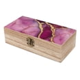thumbnail image 6 of 7.9×2.3 In Wooden Boxes Durable Easy To Use Dustproof Prevent Slippery Delicate And Cabinet Purple Red Marble, 6 of 8