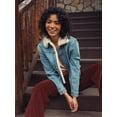 thumbnail image 6 of Celebrity Pink Women's and Women's Plus Faux Shearling Denim Jacket, Sizes XS-4X, 6 of 6