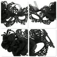 thumbnail image 3 of Unique Bargains 1 Pc Rose Phoenixs Party Mask Black Lace, 3 of 5