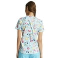 thumbnail image 5 of Cherokee Prints Scrubs Top For Women V-Neck Print Plus Size CK652, 3XL, Go With The Float, 5 of 5