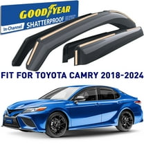 Goodyear Shatterproof in-Channel Window Deflectors for Toyota Camry 2018-2024, Rain Guards, Window Visors for Cars, Vent Deflector, Car Accessories, 4 pcs - GY003450LP