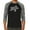 Black / Heather Charcoal, variant on LA Pop Art Men's Raglan Word Art T-Shirt - Turtle