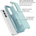 thumbnail image 6 of For Samsung Galaxy S23 FE Case, Dual Layer Shockproof Heavy Duty Cover, eBizWare Rugged Full Body Protection Military Grade Phone Case for Galaxy S23 FE - Mint Green, 6 of 8
