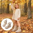 thumbnail image 2 of gcong Girls Ankle Boots Lightweight Non-slip desert Boots Military shoes Kid's hiking shoes, 2 of 7