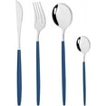 thumbnail image 1 of Zhuge Silverware Set - Stainless Steel Reusable Utensils Flatware Set, Mirror Cutlery Flatware Set, Great for Family Gatherings & Daily Use (Service For 10, Blue Silver), 1 of 1