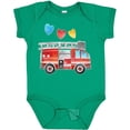 thumbnail image 3 of Inktastic Valentine's Day Fire Truck with Hearts Boys or Girls Baby Bodysuit, 3 of 5