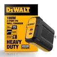 thumbnail image 1 of DEWALT 100W USB C Charger Block(GAN), Cargador de Pared Compacto rápido de 2 Puertos para MacBook Pr, 1 of 9