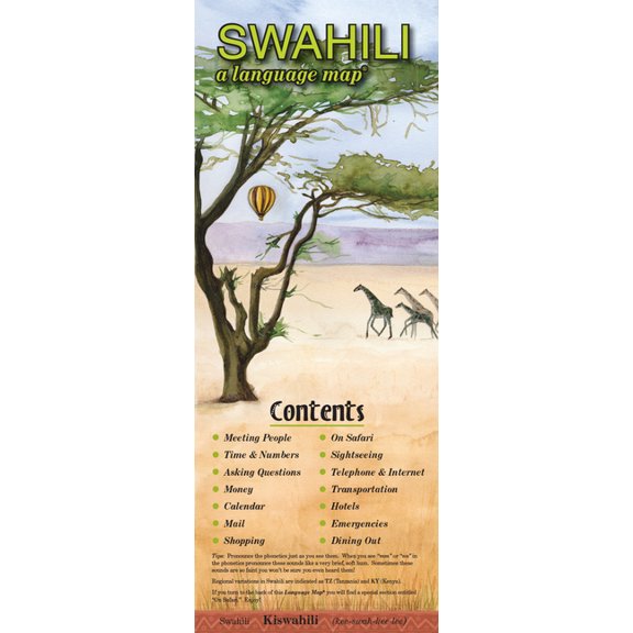 Language Map Swahili a Language Map: Quick Reference Phrase Guide for Beginning and Advanced Use. Words and Phrases in English, Swahi, (Paperback)