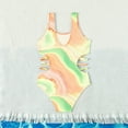 thumbnail image 5 of Girls One Piece Swimsuits Tie-dye Bikini Sport Bathing Suits for Kids Size 5-6T, 5 of 5