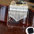thumbnail image 1 of facefd 17 Key Kalimba Acrylic Piano Transparent Keyboard Instrument Tuner Hammer Gig Bag rabbit, 1 of 6