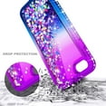 thumbnail image 5 of Nagebee Case for iPhone 8 Plus, 7 Plus / 6 Plus / 6S Plus with Tempered Glass Screen Protector, Sparkle Glitter Liquid Bling Diamond [Ring Holder & Wrist Strap] Women Girls Cute Case (Purple/Blue), 5 of 6