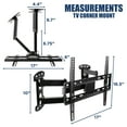 thumbnail image 2 of Mount-lt! Full Motion Corner TV Mount,  Fits 32"-55" TVs , Capacity 66 lbs. , TV Bracket, Corner Wall Mount, 2 of 11