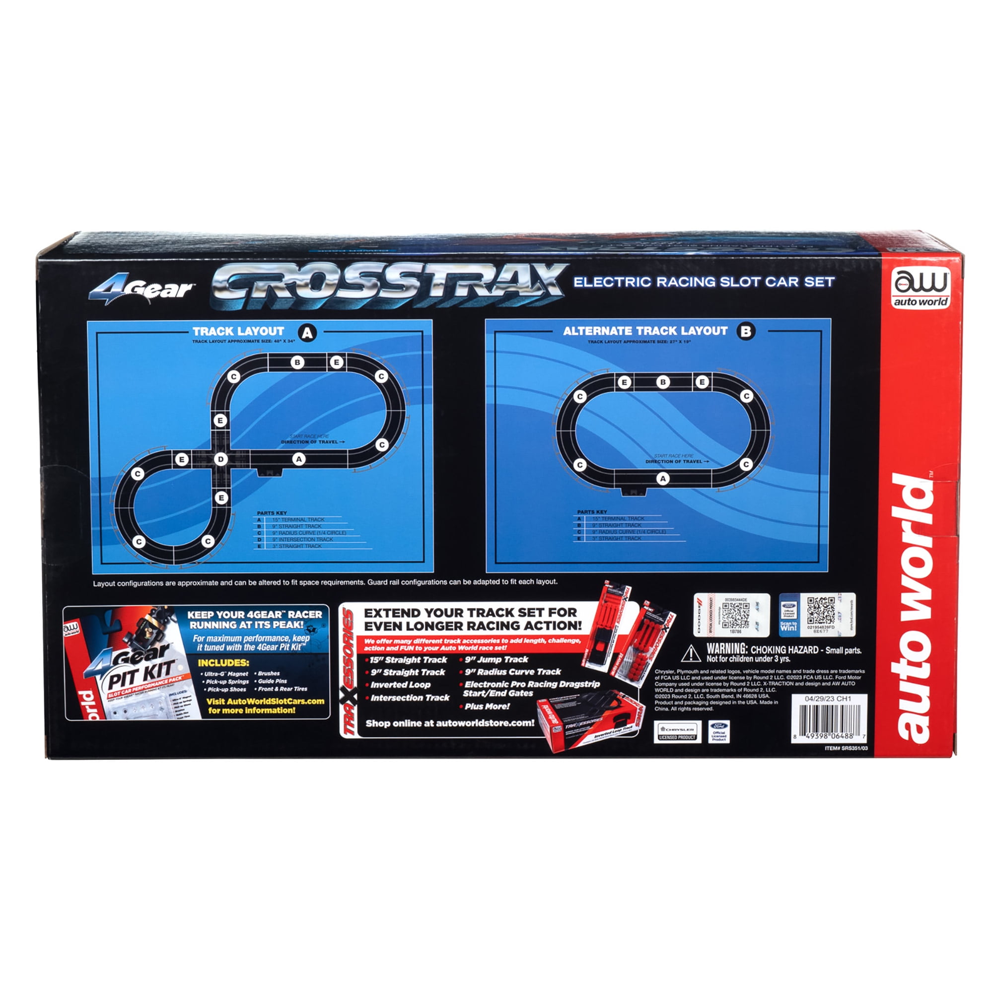 洋書 ROAD RACING SPECIALS Auto World: CrossTrax Road Course - 9' Slot Car Race Set, 2