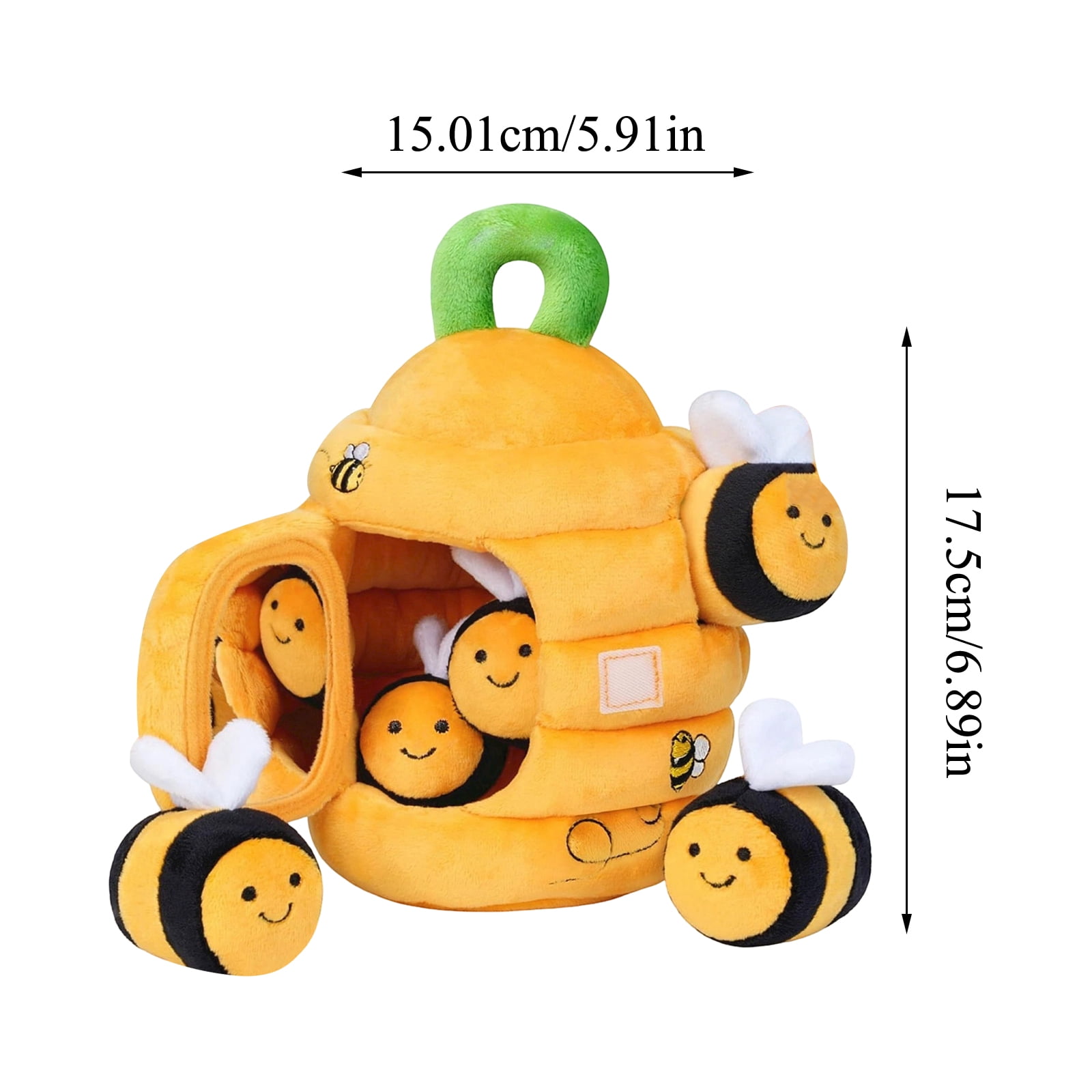 Fruit and Vegetable House Plush Toy for Toddlers, Sensory Learning Playset, Educational Montessori Plushie for Motor Skills