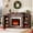 70in, Brown, variant on LGHM 80" TV Stand with 30" Electric Fireplace, Fireplace with Mantel, Farmhouse Entertainment Center for TVs up to 90", Black