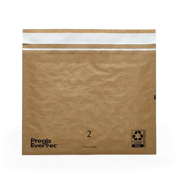 Pregis EverTecâ„¢ Padded Recyclable Mailers, #2, Case 100 | Quantity: 100 | Width: 12''"
