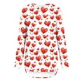 thumbnail image 4 of YWDJ Valentines Day Clothes Long Sleeve Tops for Women Plus Size Holiday Tops Plus Size Long Round Neck Polyester Casual Love Heart Printed for Leggings for Valentines Gifts Pink 3XL, 4 of 5
